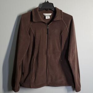 Columbia jacket women's size medium M brown fleece